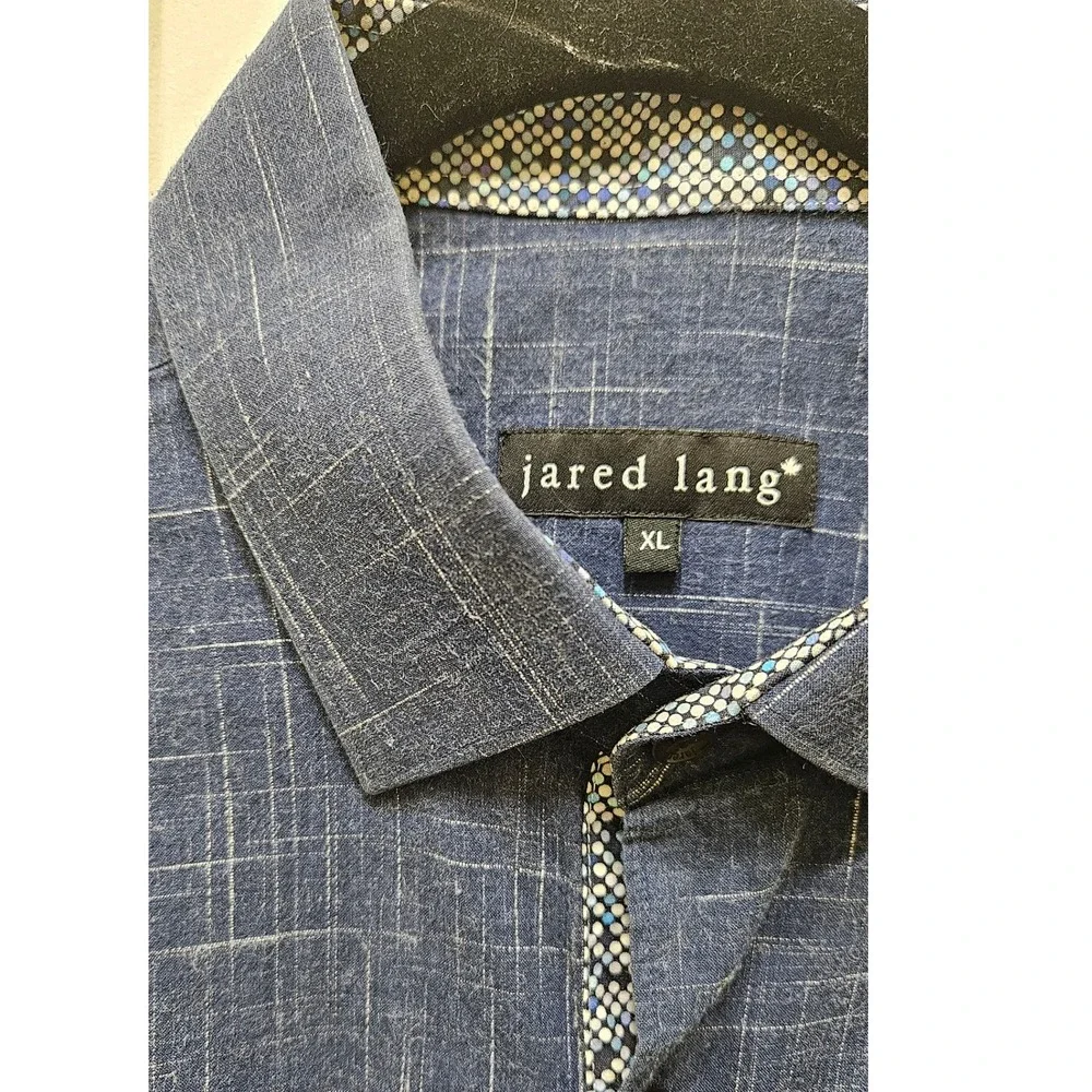 Jared Lang Button Down Shirt Long Sleeve Patterned Casual Men's XL - Picture 6 of 9
